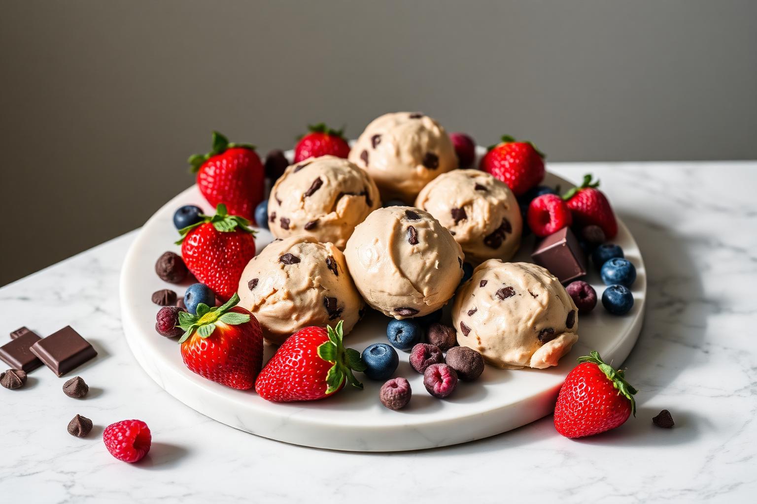 The Scoop Board™ styled with berries and chocolate